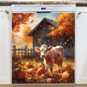 Autumn Farmhouse Calf Magnetic Dishwasher Door Cover