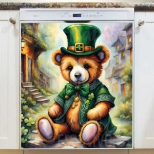 St. Patrick’s Day Irish Teddy Bear Magnetic Dishwasher Door Cover