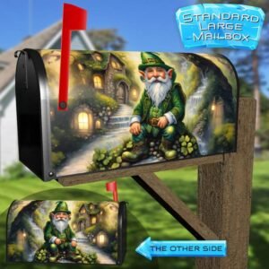 St. Patrick’s Day Irish Gnome Rural Farm Mailbox Cover