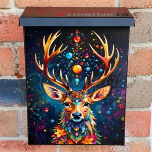 Bohemian Twilight Deer Colonial Mailbox Cover