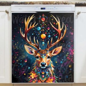 Bohemian Twilight Deer Magnetic Dishwasher Door Cover