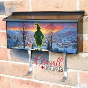 The Grinch Looking at the Town Wall-mounted Townhouse Mailbox Cover