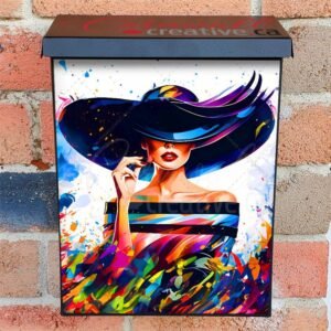 Pretty Lady in a Large Hat  Colonial Mailbox Cover