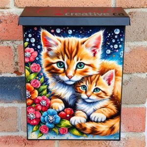 Mothar;s Day Mom and Baby Cats Colonial Mailbox Cover