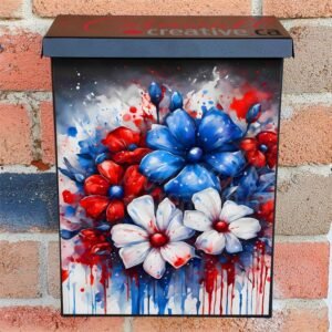 USA Patriot Flowers Colonial Mailbox Cover