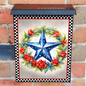 Patriot USA Star and Wreath Colonial Mailbox Cover