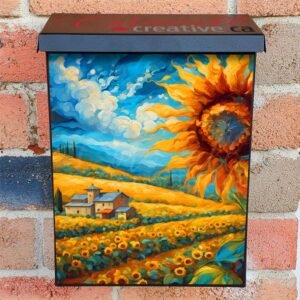 Tuscan Evening and Sunflowers Colonial Mailbox Cover