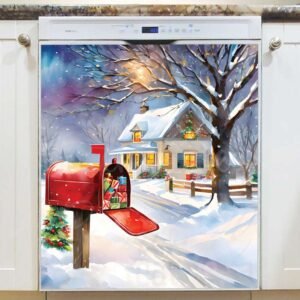 Christmas Mailbox and a Cottage Magnetic Dishwasher Door Cover