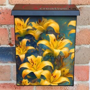 Beautiful Yellow Lilies Colonial Mailbox Cover