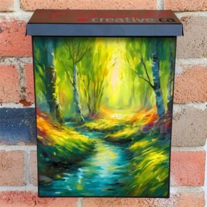 Pretty Creek in the Woods Colonial Mailbox Cover