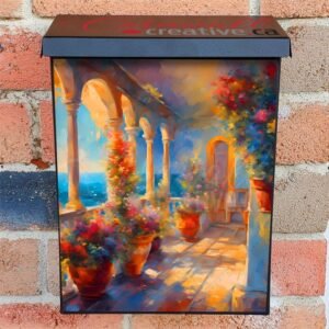 Cottage Near to the Mediterranean Sea 2 Colonial Mailbox Cover