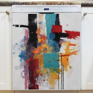 Minimalist Abstract Art Magnetic Dishwasher Door Cover