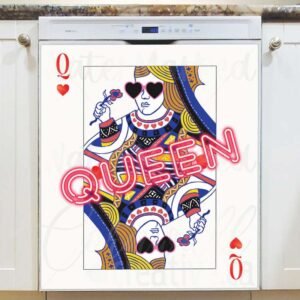 The Queen of Hearts Magnetic Dishwasher Door Cover