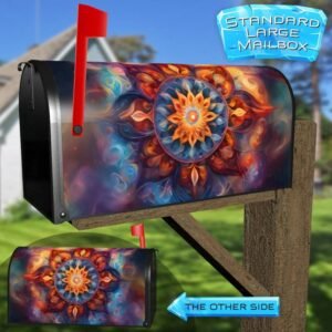 Beautiful Native Mandala Design Rural Farm Mailbox Cover