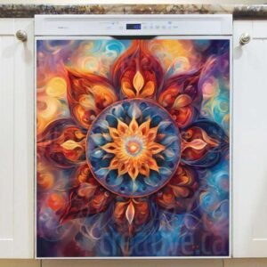 Beautiful Native Mandala Design Magnetic Dishwasher Door Cover