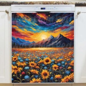 Flowers in the Meadow 2 Magnetic Dishwasher Door Cover