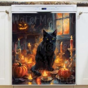 The Witch’s Cat Magnetic Dishwasher Door Cover