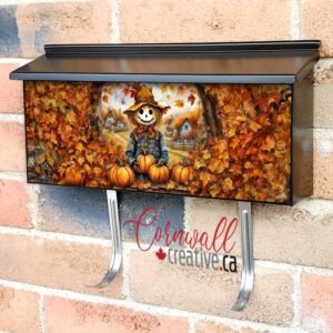 Cute Fall Scarecrow Wall-mounted Townhouse Mailbox Cover