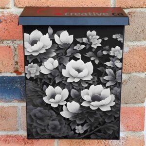 Delicate White Flowers Colonial Mailbox Cover