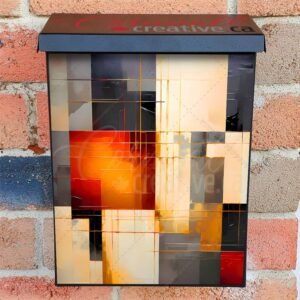 Modern Abstract Art Design Colonial Mailbox Cover