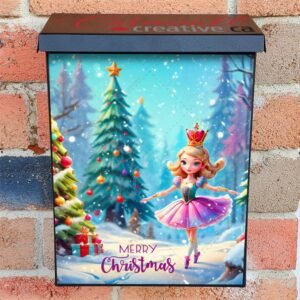 Sugarplum Fairy Christmas Greeting Colonial Mailbox Cover