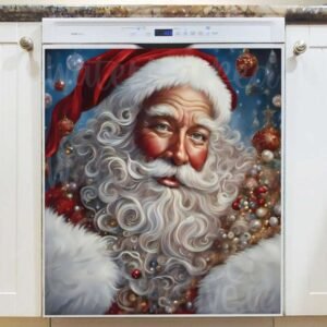 Gorgeous Victorian Santa Magnetic Dishwasher Door Cover
