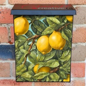 Beautiful Lemons and Leaves Colonial Mailbox Cover