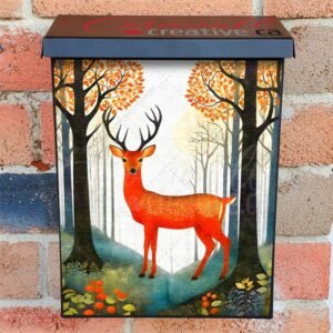 Deer in the Fairytale Forest Colonial Mailbox Cover