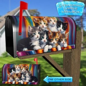 Cute Kittens in a Box Rural Farm Mailbox Cover