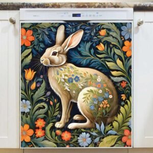 Beautiful Folklore Hare Magnetic Dishwasher Door Cover