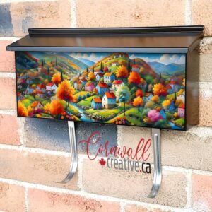 Colorful European Town Wall-mounted Townhouse Mailbox Cover