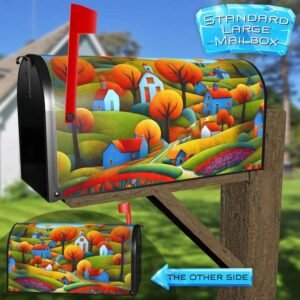Little Houses in the Valley Rural Farm Mailbox Cover