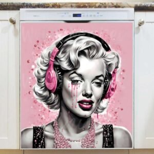 Abstract Marilyn Monroe Magnetic Dishwasher Door Cover