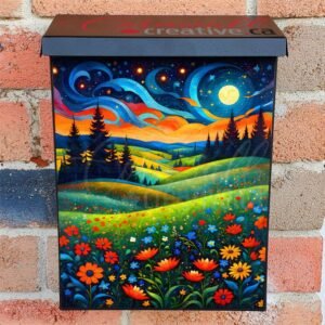 Blooming Moonlight Valley Colonial Mailbox Cover