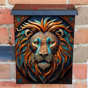 Gorgeous Lion Portrait Colonial Mailbox Cover