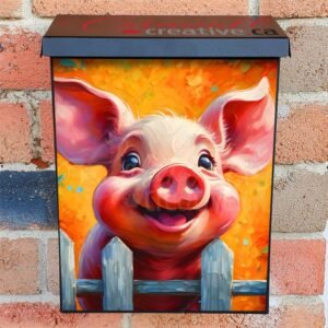 Little Farmhouse Piglet Colonial Mailbox Cover