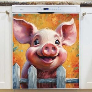 Little Farmhouse Piglet Magnetic Dishwasher Door Cover