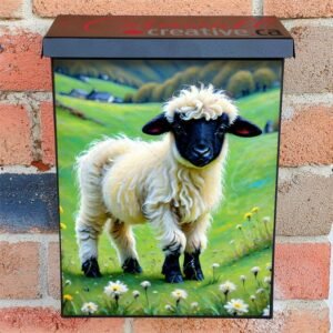 Cute Valais Blacknose Sheep Colonial Mailbox Cover