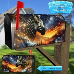 Beautiful Twilight Zebra Rural Farm Mailbox Cover