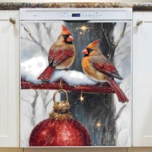 Christmas Day Visitors Magnetic Dishwasher Door Cover