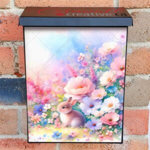 The First Bunny of the Spring 2 Colonial Mailbox Cover