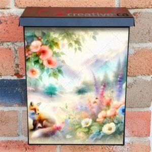 Pretty Summer Fox Colonial Mailbox Cover