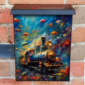 Locomotive in the Ocean Colonial Mailbox Cover
