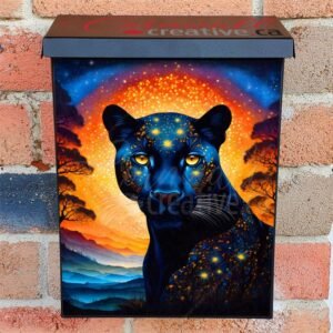 Starlight Black Panther Colonial Mailbox Cover