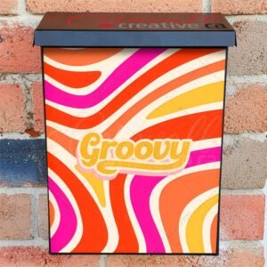 Groovy Colorful Design Colonial Mailbox Cover