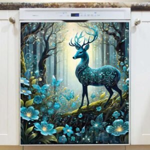 Gorgeous Fantasy Deer Magnetic Dishwasher Door Cover