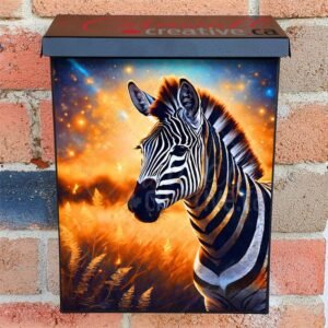 Zebra in the Savannah Colonial Mailbox Cover