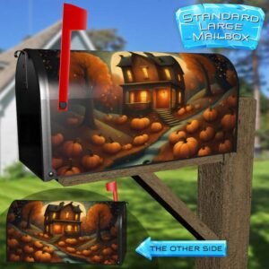 Prim Autumn Cottage Rural Farm Mailbox Cover