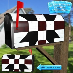 Farmhouse Wooden Quilt Rural Farm Mailbox Cover