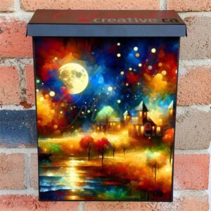 Starry Autumn Night Colonial Mailbox Cover